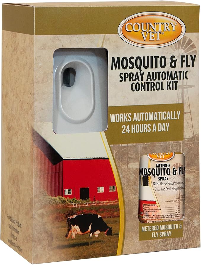 009-321962CV Kit 074026 2 Piece Country Vet Equine Mosquito/Flying Insect Control, White