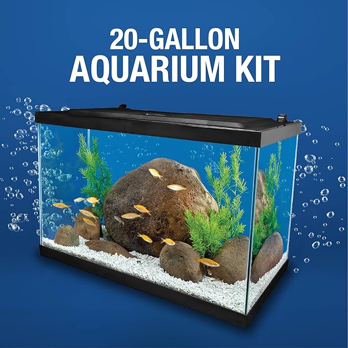 Tetra Aquarium, 20 Gallon, Complete Tropical Fish Tank Kit With LED Lighting And Decor For Freshwater Fish