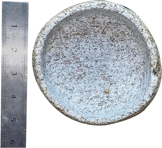 Reptile Feeder Terrarium Bowl made of real stone. Size 5-6 inches heavy and sturdy, easy to clean, handmade in Vietnam