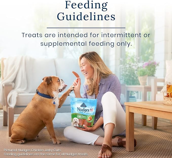 Blue Buffalo Nudges Jerky Cuts Natural Dog Treats, Beef, 16oz