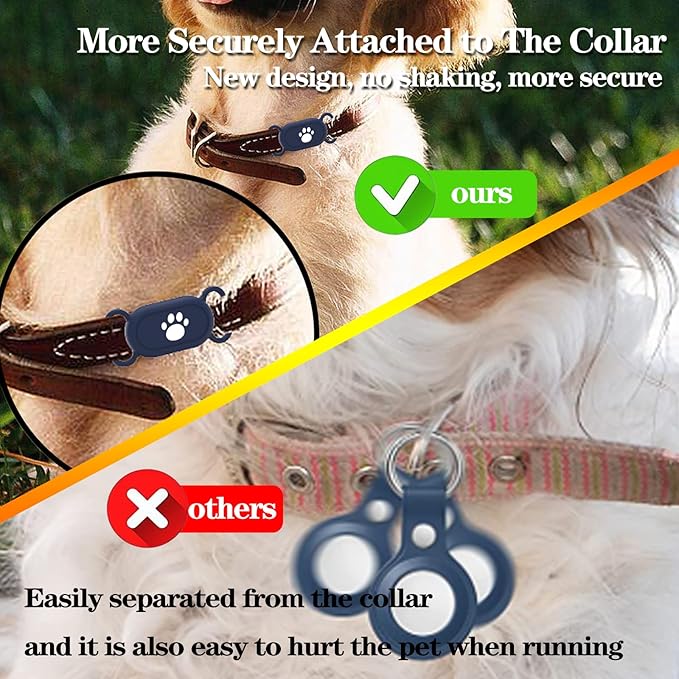 Waterproof Dog Collar Holder Compatible with Samsung Galaxy SmartTag2, Silicone GPS Tracker Hidden Loop Holder for Samsung Smart Tag2, Anti-Lost Dog Collar Samsung Tag2 Dog Paw Case(Green)