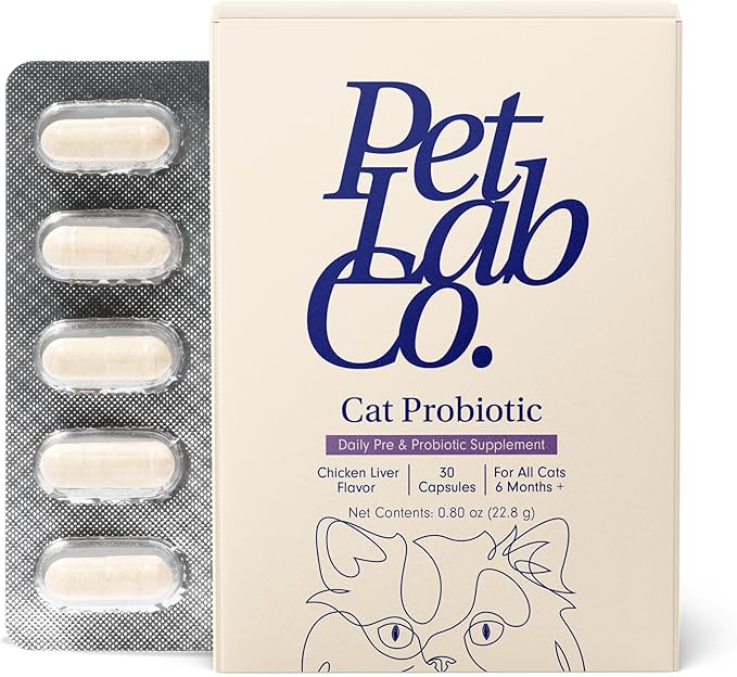 PetLab Co. Probiotics for Cats, Support Gut Health, Diarrhea, Digestive Health & Immune Support - Easy to Use - 30 Count