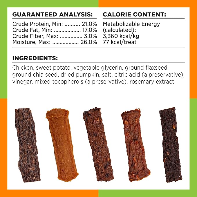 BIXBI Skin & Coat Support Chicken Jerky Dog Treats, 12 oz - USA Made Grain Free Dog Treats - Antioxidant Rich to Support Shiny, Full Bodied Coats - High in Protein, Whole Food Nutrition, No Fillers