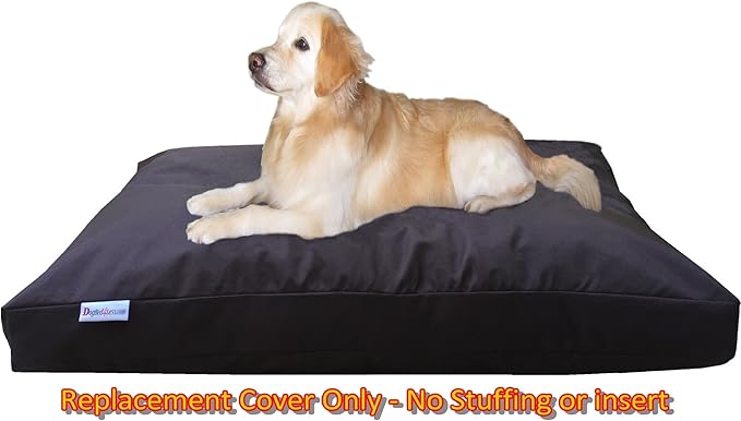 Dogbed4less XXL 1680 Ballistic Heavy Duty Dog Pet Bed External Zipper Duvet Cover - Replacement cover only, 55X37X4 Inches, Seal Brown