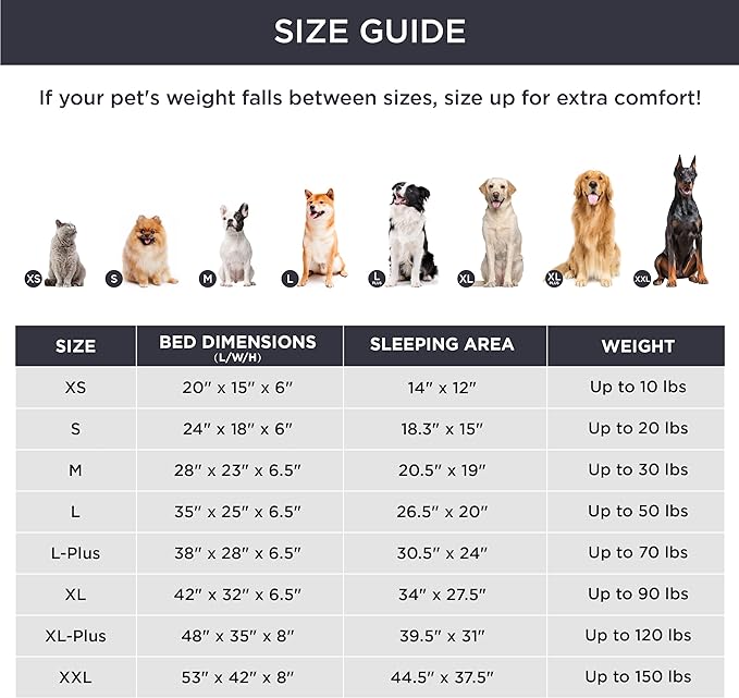 Bedsure Orthopedic Dog Bed for Small Dogs - Removable, Washable Cover and Bolster with Waterproof Lining and Nonskid Bottom
