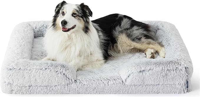 Bedsure Orthopedic Dog Bed for Extra Large Dogs - XL Washable Calming Dog Sofa Beds Large, Supportive Foam Pet Couch Bed with Removable Cover, Waterproof Lining and Nonskid Bottom, Misty Grey