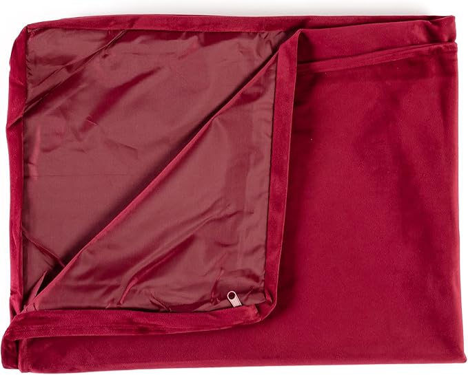 Best Friends by Sheri Dog Bed Cover Replacement for Nap Mat Dog Bed, Velvet, Wine Red, 27" x 36"
