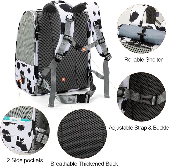 Montana West Cat Carrier Backpack for Small Medium Dog & Puppies with Blackout Curtains for Outdoor Adventures Travel Bag