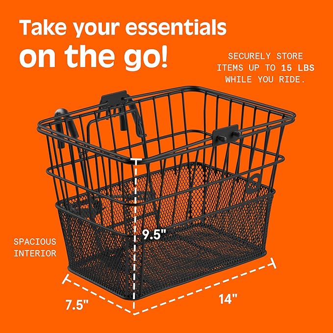 Retrospec Rover Waggin' Pet Bike Trailer - Small & Medium Sized Dogs Bicycle Carrier - Foldable Frame with 16 Inch Wheels - Non-Slip Floor & Internal Leash