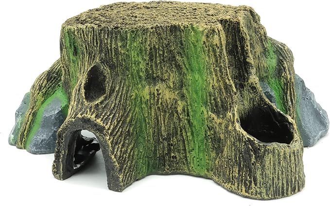 Resin Large Turtle Tank Accessories Reptile Hideouts Cave Habitat Decor for Gecko Leopard Lizards Toad