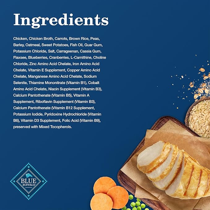 Blue Buffalo Homestyle Recipe Adult Wet Dog Food, Made with Natural Ingredients, Chicken Dinner With Garden Vegetables, 12.5-oz. Can (Pack of 12)