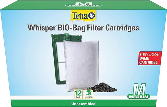 Tetra Whisper Bio-Bag Filter Cartridges For Aquariums - Unassembled Medium, 12 Count (Pack of 1)