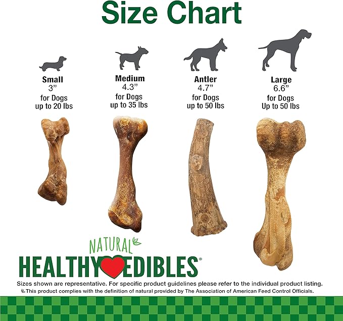 Nylabone Healthy Edibles Natural Bone Broth Dog Chews Long Lasting Bone Broth Flavor Treats for Dogs, Large/Giant (1 Count)