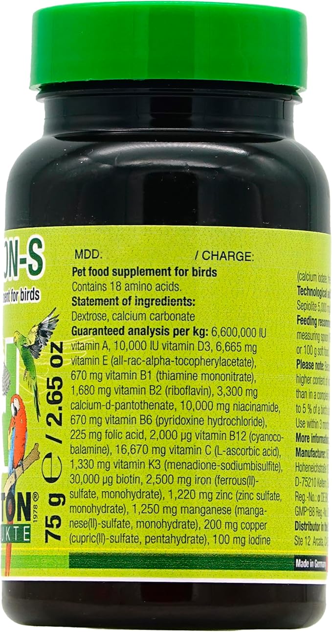 Nekton-S Multi-Vitamin for Birds, 75gm, (2.65 ounce)