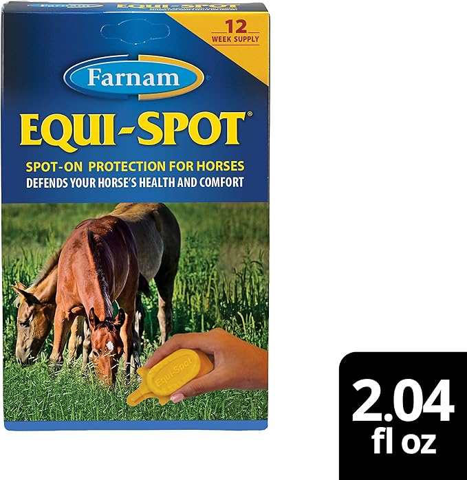 Farnam Equi-Spot, Horse Fly Control, Long-lasting Protection, 6 Applications, 12-Week Supply for One Horse