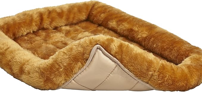 MidWest Homes for Pets Bolster Dog Bed 30L- Inch Cinnamon Dog Bed or Cat Bed w/ Comfortable Bolster | Ideal for Medium Dog Breeds & Fits a 30-Inch Dog Crate | Easy Maintenance Machine Wash & Dry