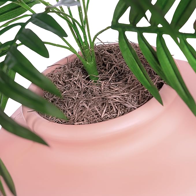 Good Pet Stuff, The Original Hidden Litter Box Base Kit, Round Enclosed Cat Litter Box Planter with Artificial Plants, Vented Carbon Odor Filter System, Florist Moss, Easy to Clean, Pink Coral