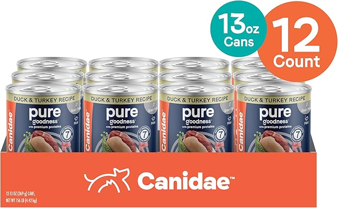 CANIDAE® PURE Duck & Turkey Recipe Dog Wet (12) 13 oz., Blue