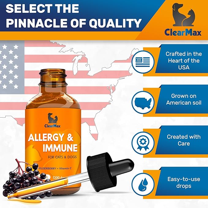 Dog Allergy Relief ◆ Cat Allergy Relief for Cats ◆ Dog Itching Skin Relief ◆ Cat Itching Relief ◆ Allergy Relief in Dogs ◆ Cat Allergies ◆ Dog Allergy ◆ 2 Oz