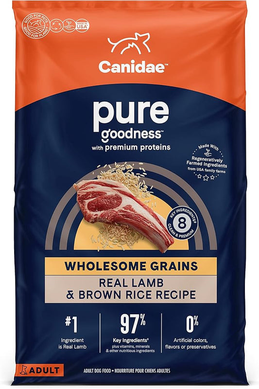 CANIDAE Pure Real Lamb & Brown Rice Recipe Dog Dry 22 lbs.