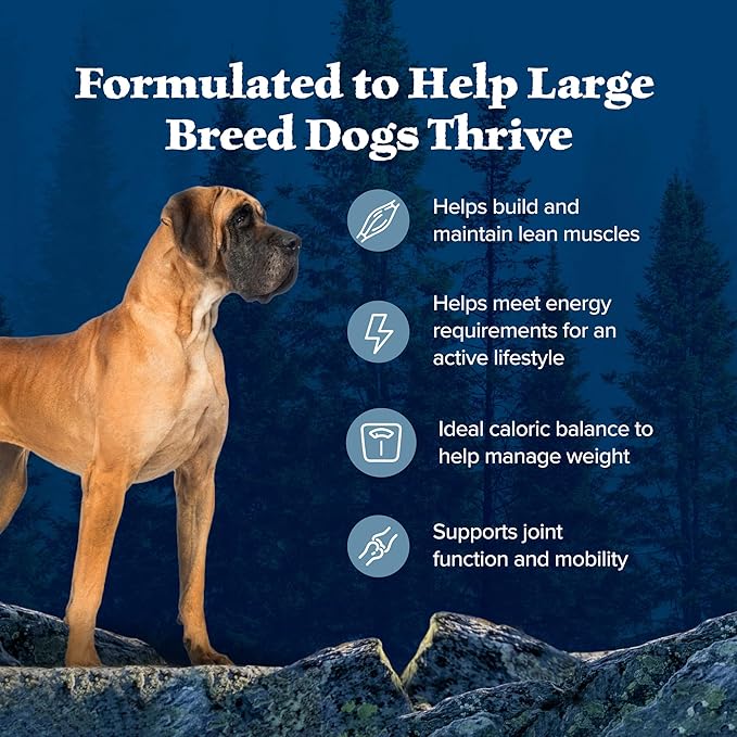 Blue Buffalo Wilderness Natural High-Protein Healthy Weight Dry Food for Large Breed Adult Dogs, Chicken Recipe, 28-lb. Bag