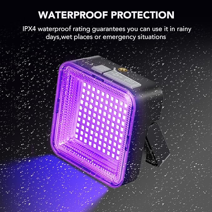 UV Flashlight Black Light 2400 mAh Rechargeable Battery,100 LED 395 nM Ultraviolet Blacklight Pet Urine Detector for Dry Dog/Cat Urine Stains Detection, Bed Bug, Scorpions Finder