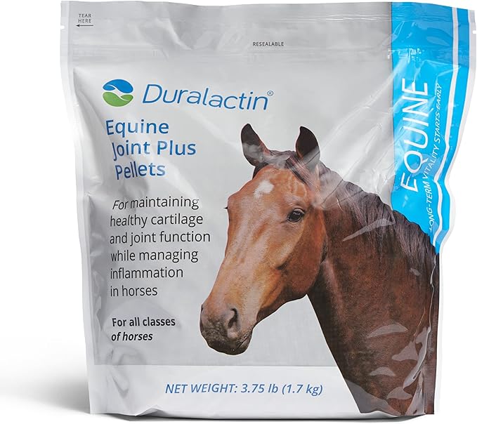 PRN Pharmacal Duralactin Equine Joint Plus Pellets - Joint Health Support Supplement for Horses Helps Support Healthy Cartilage, Joint Function & Soreness Management - 3.75 lbs