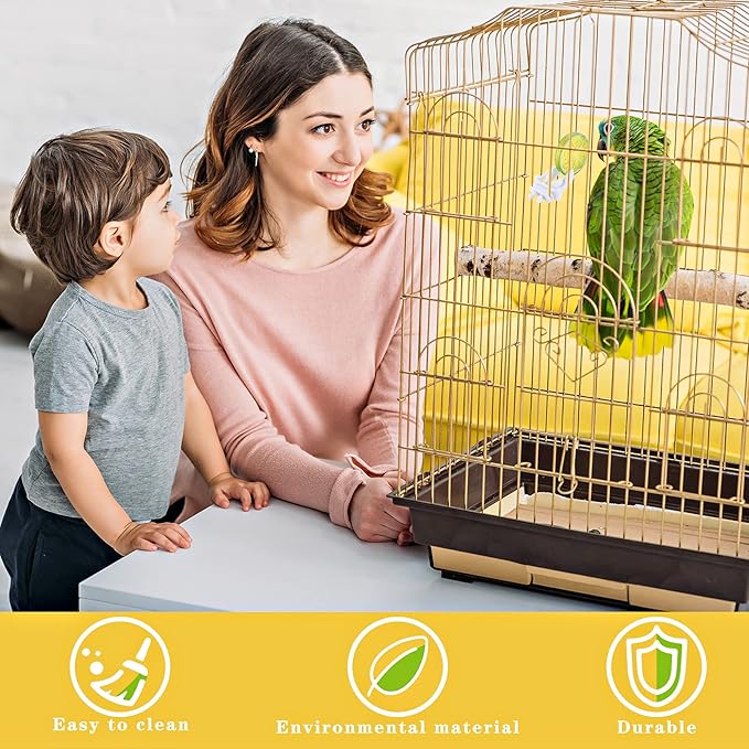 6 Pieces Bird Cage Food Holder Parrot Fruit Vegetable Clips Bird Cage Feeder Clip for Budgie Parakeet Cockatoo Macaw Cockatiel Conure