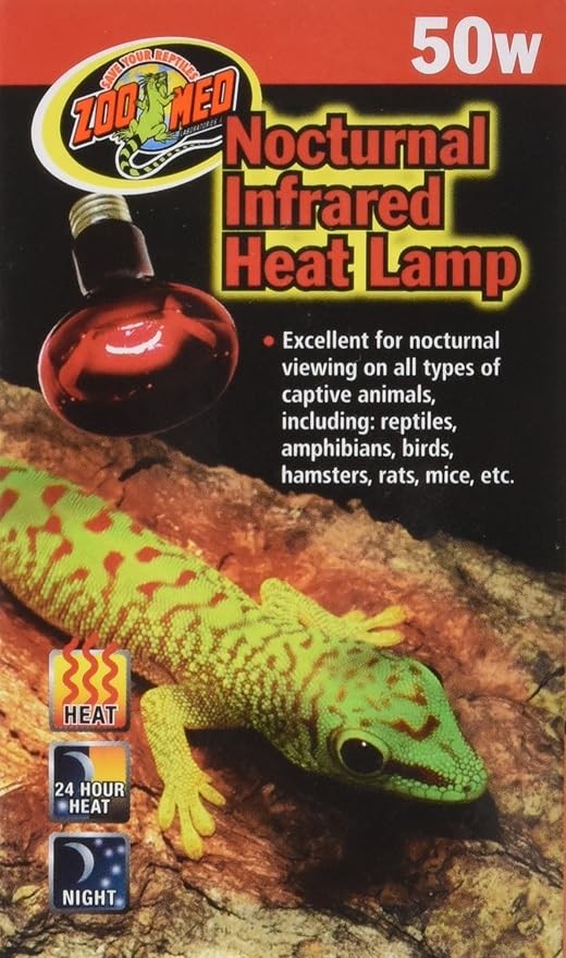 Zoo Med Nocturnal Infrared Heat Lamp, 50 Watts