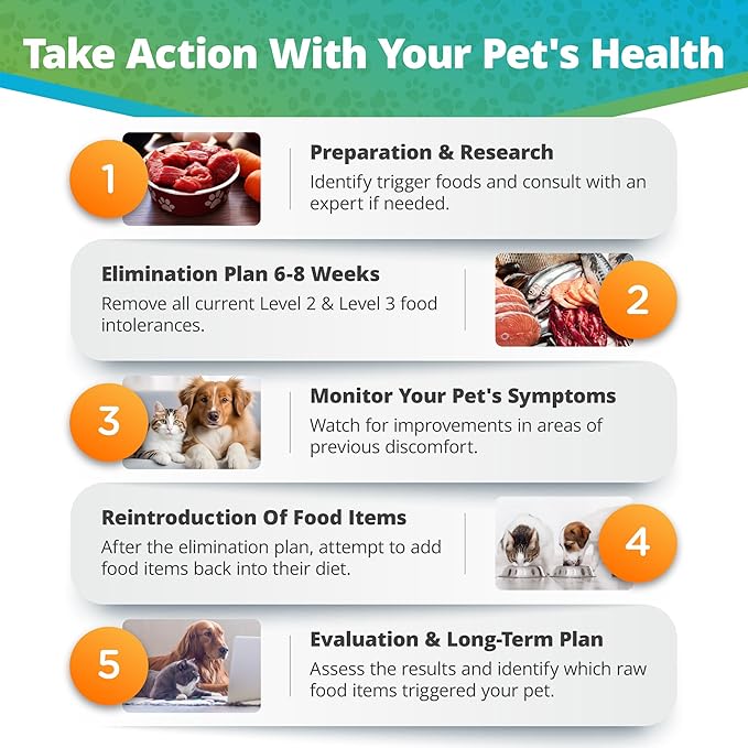 5Strands Pet Raw Food Intolerance Test, at Home Sensitivity Test for Dogs & Cats, 312 Items, Hair Analysis, Accurate for All Ages and Breed, Results in 5 Days - Chicken, Beef, Duck