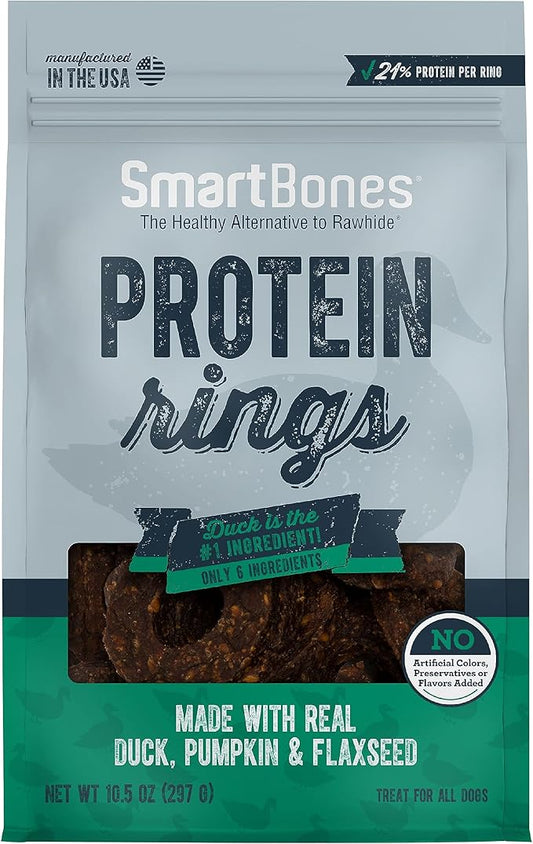 SmartBones Protein Rings with Real Duck, Pumpkin and Flaxseed, 10.5 OZ