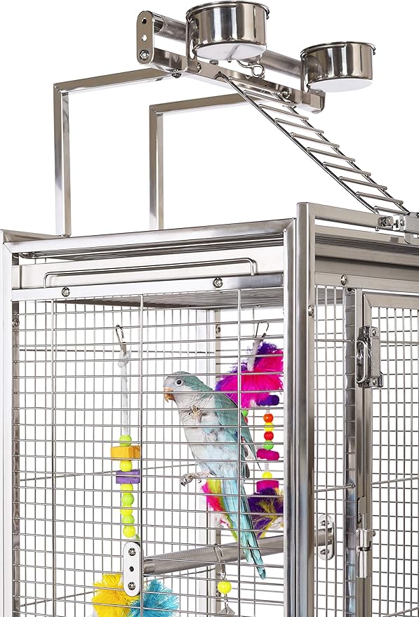 Prevue Pet Products Small Stainless Steel Playtop Bird Cage