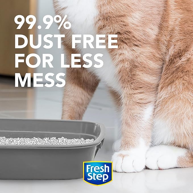 Fresh Step Clumping Cat Litter, Lightweight, Extreme, Long Lasting Odor Control Kitty Litter with Activated Charcoal, Low Dust Formula, 15.4 lb (Package May Vary)