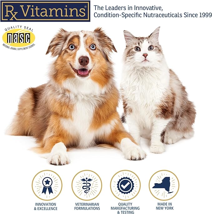 Rx Vitamins Renal Feline - Cat Kidney Support with Milk Thistle for Cats - Anti Inflammatory for Cats - Boosts Cat Antioxidant Health & Cat Liver Support - Cat Immune Booster - 120 capsules