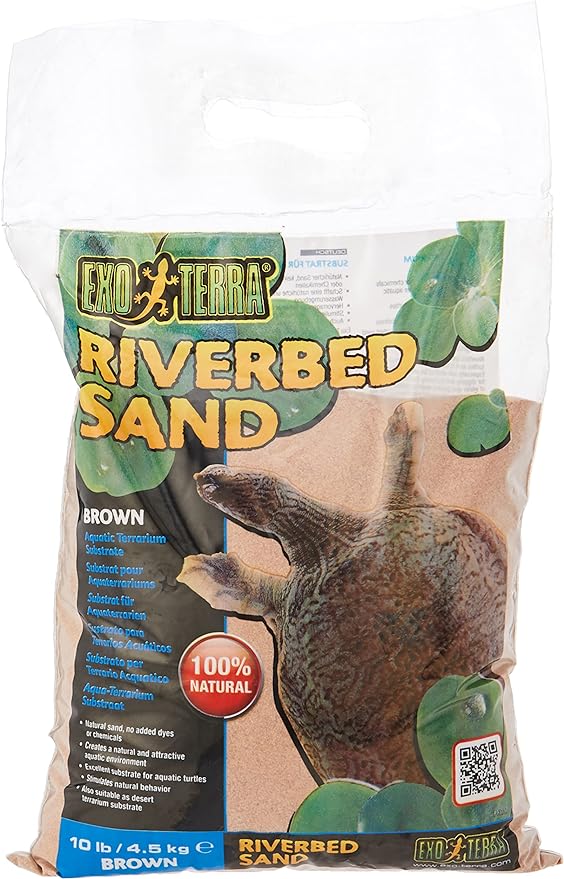 Exo Terra Riverbed Sand, 10-Pounds - Real Riverbed Sand with No Added Dyes or Chemicals