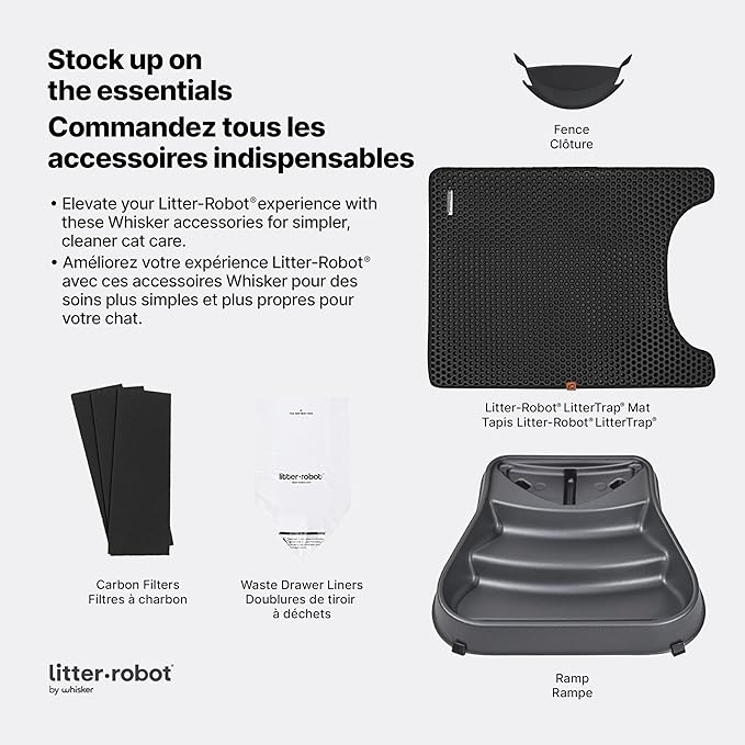 Litter-Robot Waste Drawer Liners by Whisker, 200 Pack - Litter Box Liners, Custom Fit for Litter-Robot, 9-11 Gallons of Capacity, Quick to Install and Easy to Empty