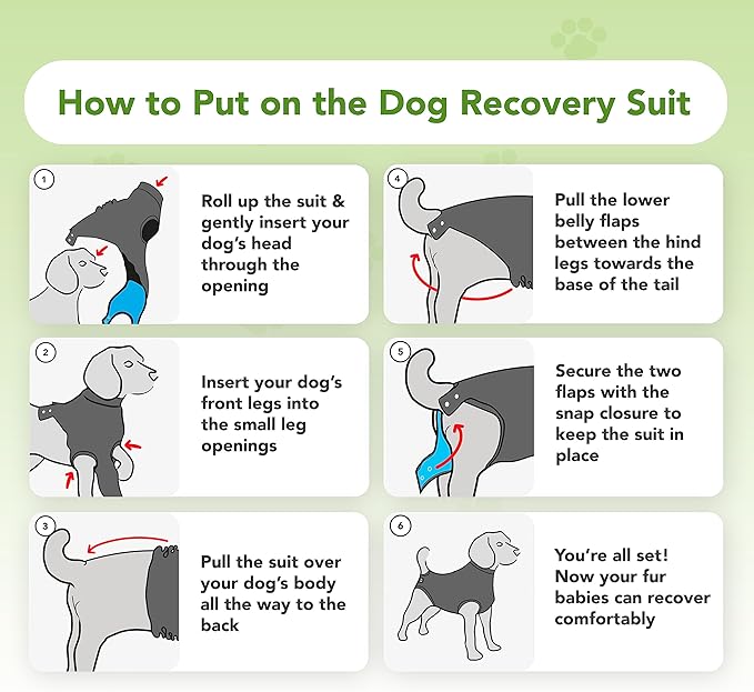 Suitical Recovery Suit for Dogs - Dog Surgery Recovery Suit with Clip-Up System - Breathable Fabric for Spay, Neuter, Skin Conditions, Incontinence - 49-57cm Neck to Tail - Small+ Dog Suit, Black