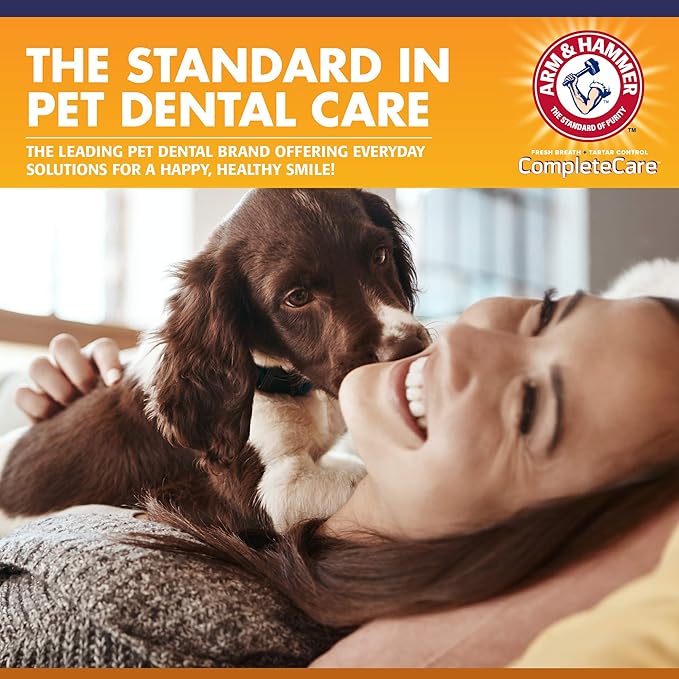 Arm & Hammer Complete Care Enzymatic Dog Toothpaste Value Size | 6.2 oz Peanut Butter Flavor Enzymatic Dog Toothpaste for Puppies | Great Tasting Dog Toothpaste with Arm & Hammer Baking Soda