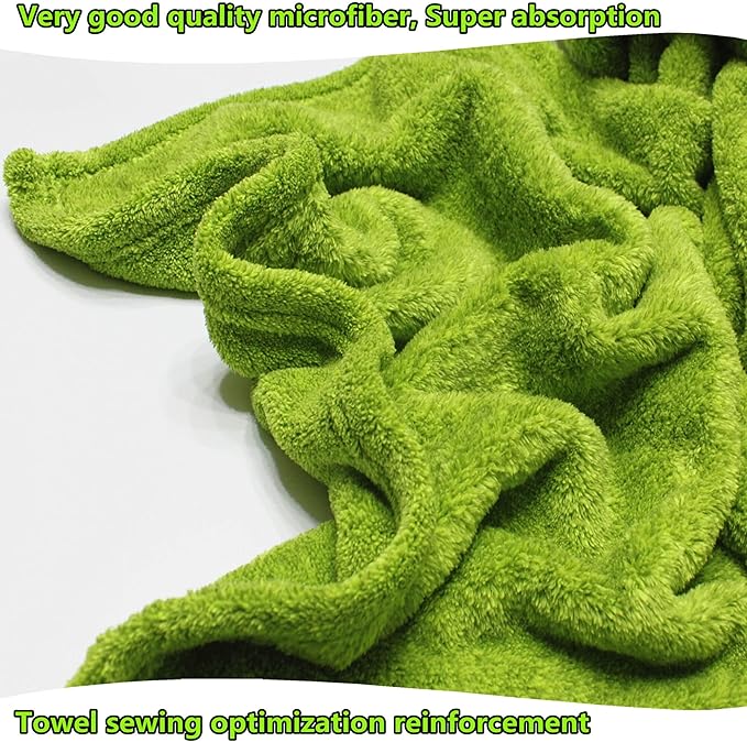 Extra Large Dog Towels for Drying Dogs Super Absorbent Soft Microfiber Pet Bath Grooming Towel for Dogs and Cats & Other Pets (XL-55" * 36", Green)