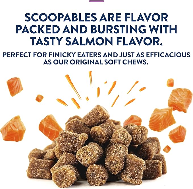 ProDen PlaqueOff Scoopables: Salmon-Flavored Dental Bites for Cats - Natural Kelp Formula for Plaque & Tartar Control, Freshens Breath- 45 Scoops