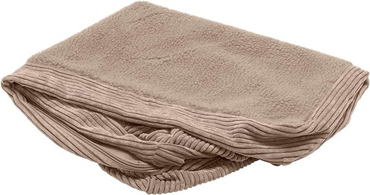 Furhaven Replacement Dog Bed Cover Fleece & Corduroy Chaise, Machine Washable - Sandstone, Jumbo Plus (XX-Large)