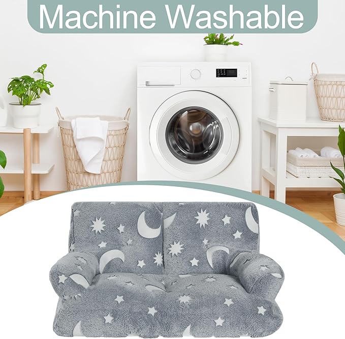 Glow-in-The-Dark Cat Couches for Indoor Cats,Pet Couch Bed with Non-slip Bottom,Pet Sofa Bed for Puppy Sleeping,Playing