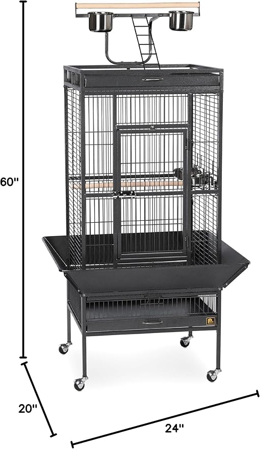 Prevue Pet Products 3152BLK Wrought Iron Select Bird Cage, Black Hammertone