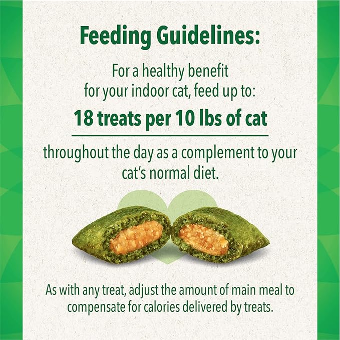 Greenies Feline Smartbites Skin & Fur Crunchy and Soft Natural Cat Treats, Chicken Flavor, 2.1 oz. Pack