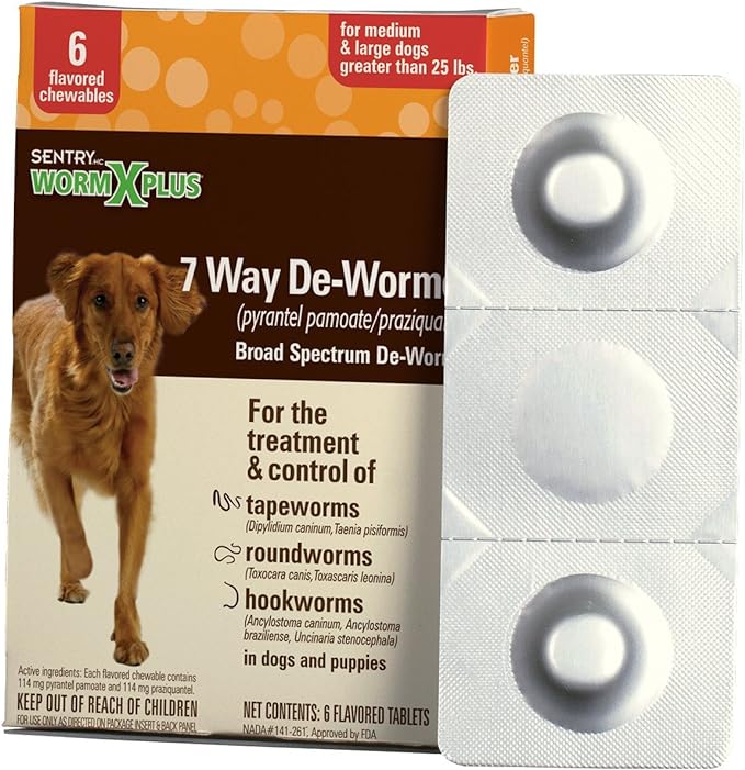 Wormx Plus DeWormer, Large Dog, 6-Ct.