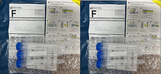 Triton Labs ICP-OES Water Test Kit - Full Lab Test of 45 Elements Saltwater Reef Testing Kit Bundle Triton ICP Label Included (Two Kit), white