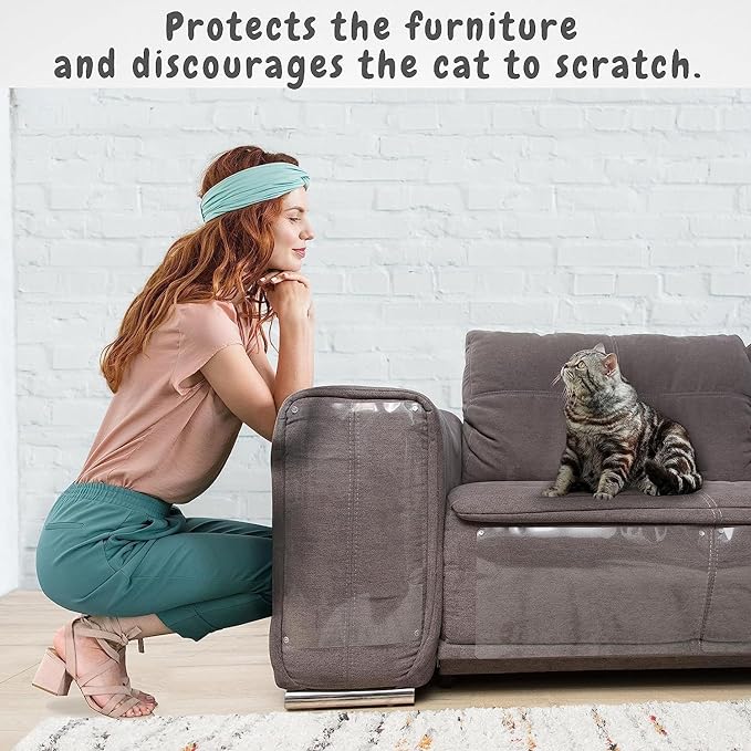 Couch Protector for Cats, 8 Pack, Anti Cat Scratch Furniture Protector, Cat Furniture Protector, Furniture Protectors from Cats, Couch Cat Scratch Protector, Corner Protectors for Cats, Couch Guards