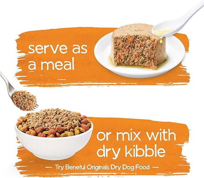 Purina Beneful Infused Wet Pate Dog Food with Real Chicken, Carrots and Spinach, with Fish Oil for Dogs - (Pack of 12) 3 oz. Cans