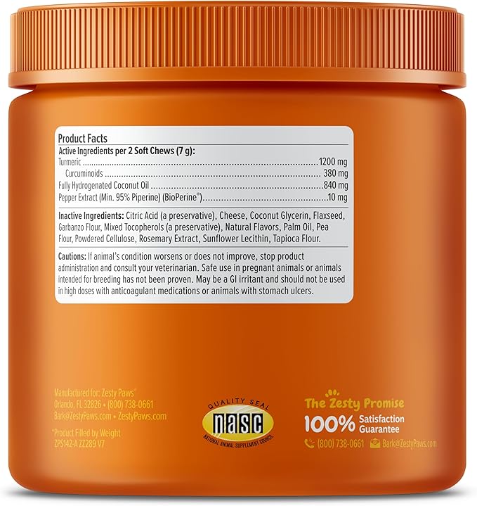 Turmeric Curcumin for Dogs - with 95% Curcuminoids for Hip & Joint + Arthritis Support - Digestive & Mobility + Immune Dog Supplement - with Organic Turmeric, Coconut Oil & BioPerine - 90 Chew Treats