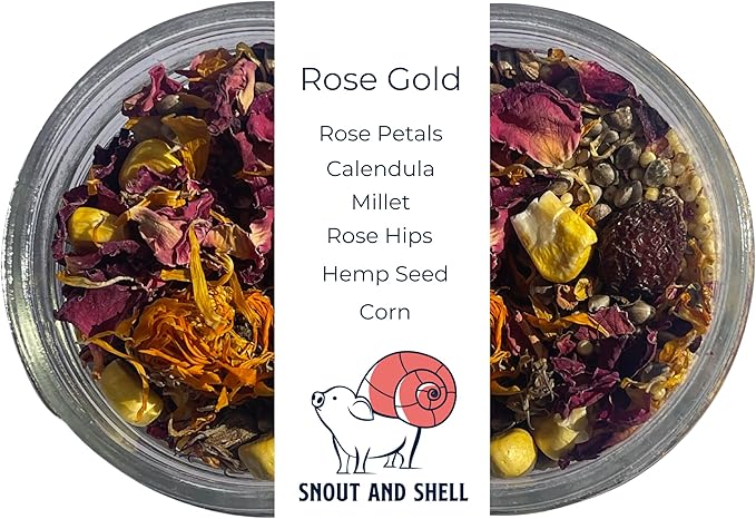 Snout & Shell -Rose Gold, Flower, Seed & Grain Hermit Crab Food 39g, Multicolor, 1.34 Ounce (Pack of 1)